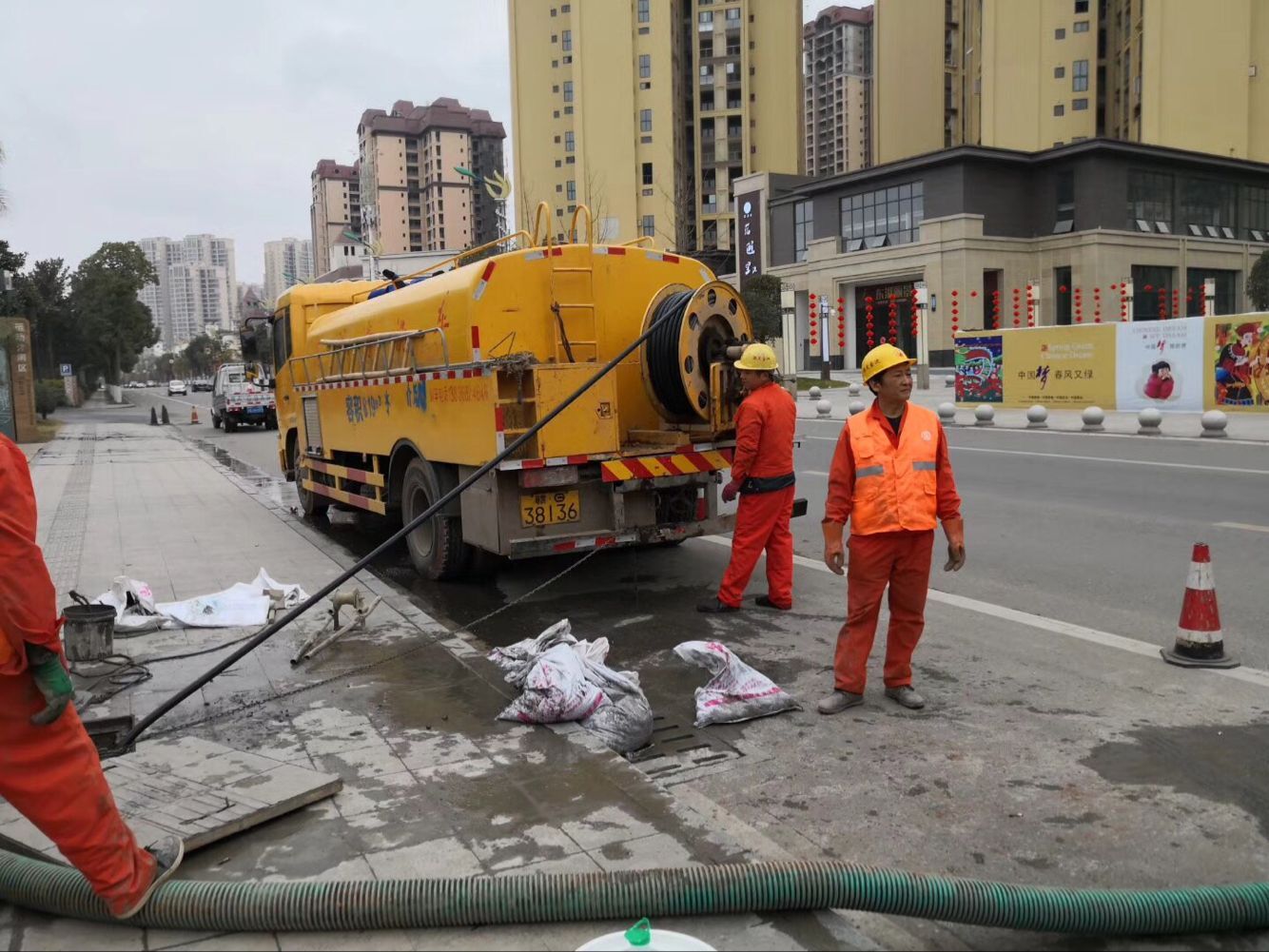 君山排污管道清淤-管道清洗